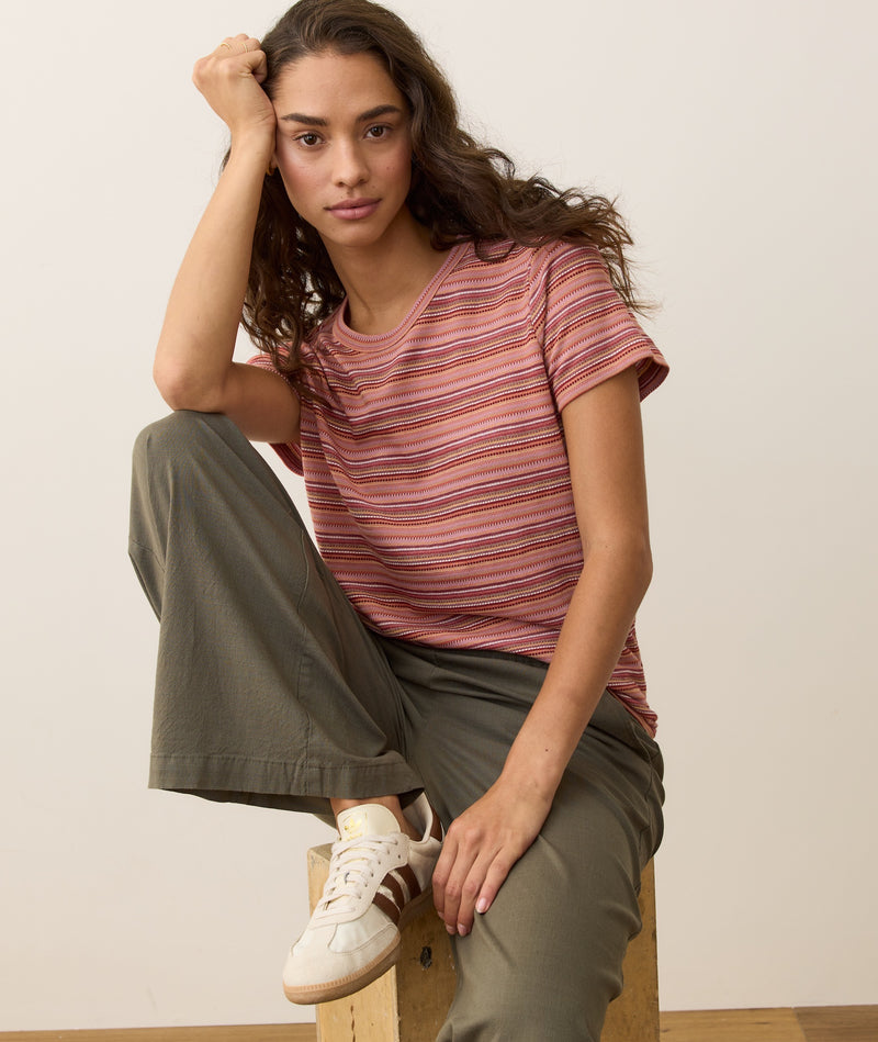 Jacquard Stripe Tee