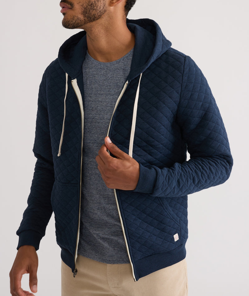 Custom Cut & Sew Corbet Quilted Full Zip Hoodie