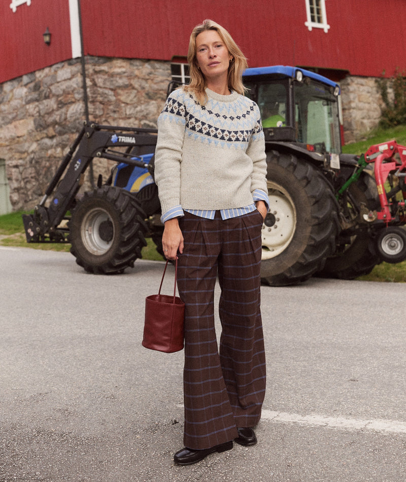 Allison Pleated Moleskin Trouser