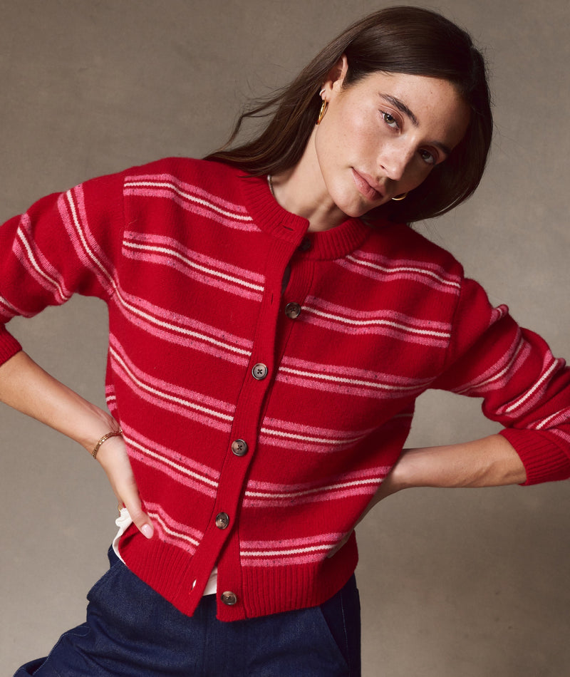 Coastal Merino Crewneck Cardigan