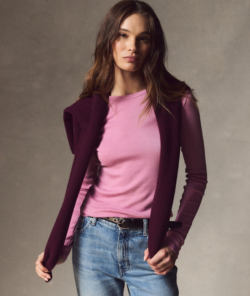 Mini Rib Long Sleeve Crew Tee