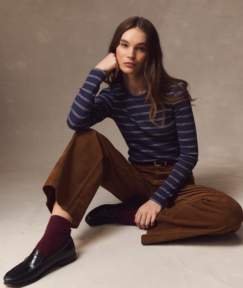 Mini Rib Long Sleeve Crew Tee