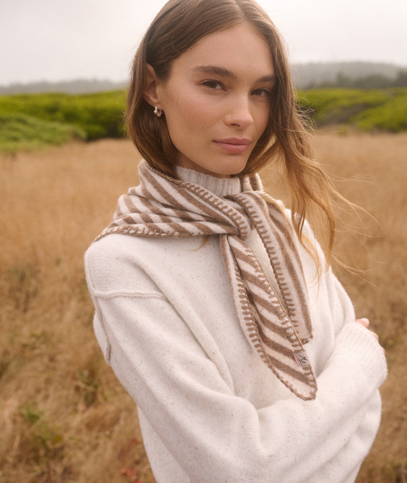 Coastal Merino Triangle Scarf
