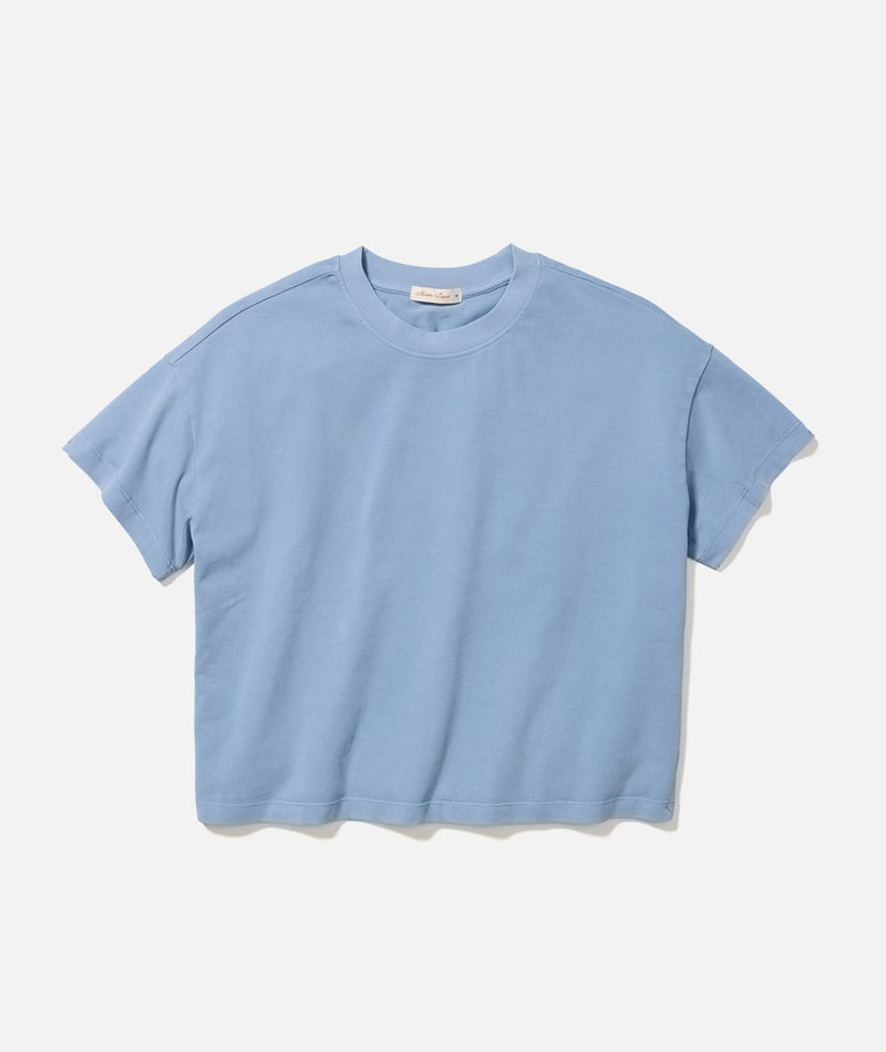 Women's Luxe Jersey Crew Tee in Coastal Blue