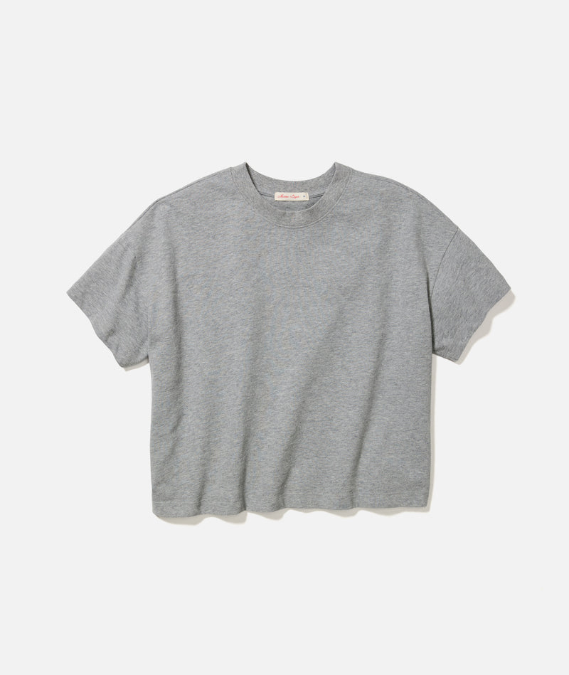 Women's Luxe Jersey Crew Tee in Heather Grey