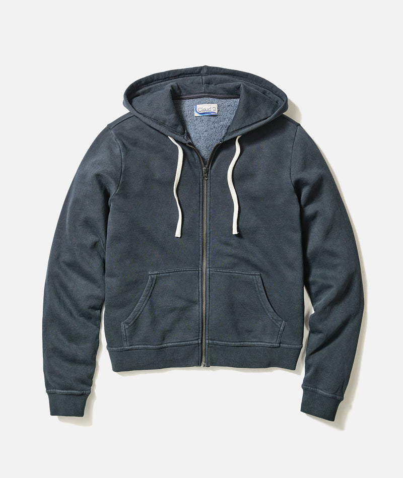 Women's Cloud 9 Fleece Full Zip Hoodie in Black